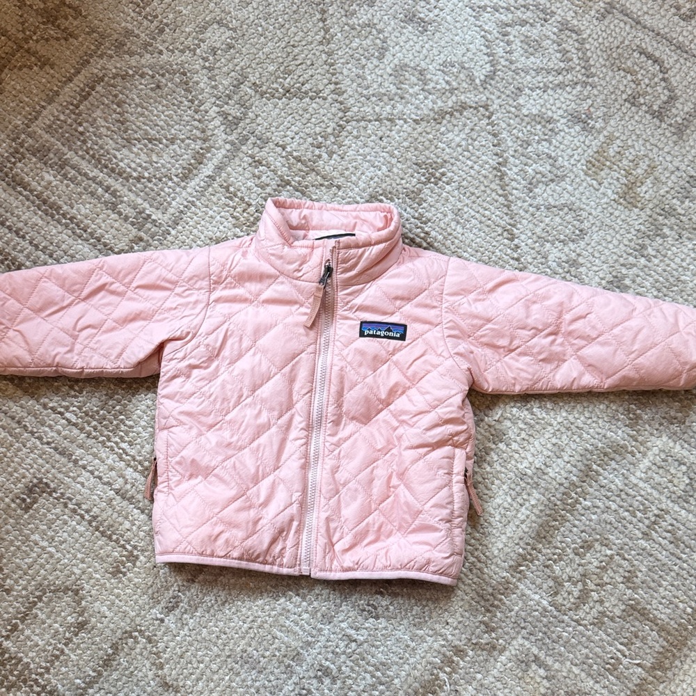 Patagonia Light Pink Kids Quilted Jacket